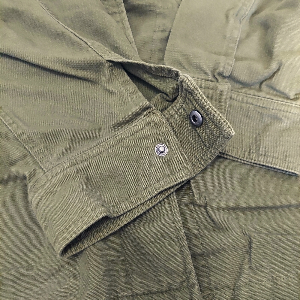 GAP Canvas Utility Jacket Large In Army Green - Picture 8 of 9